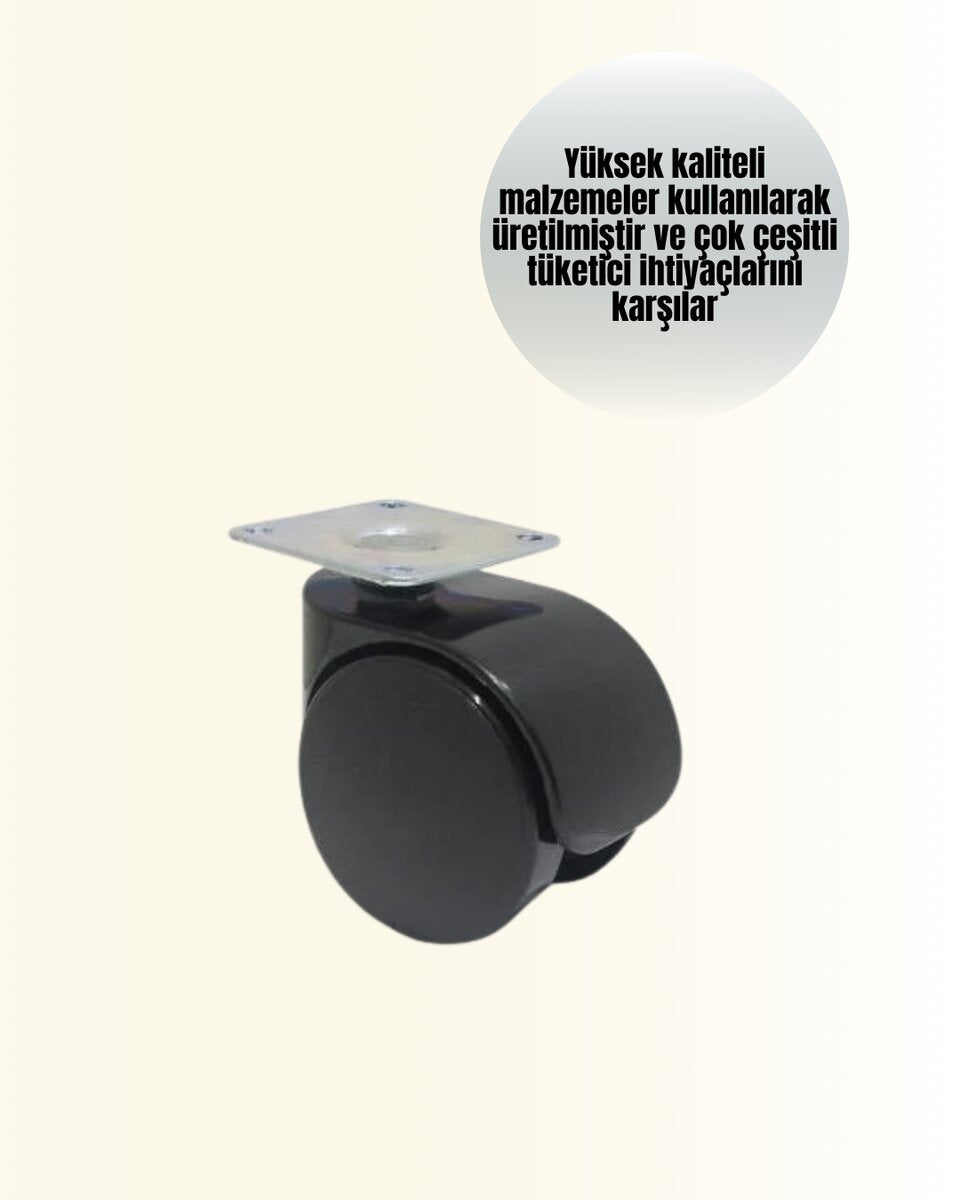 Kilitsiz Mobilya Tekerleği 6 cm 4 Adet Dayanıklı Tasarım