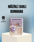 Işıklı Sesli Şifreli Otomatik Para Çeken Kumbara Mor