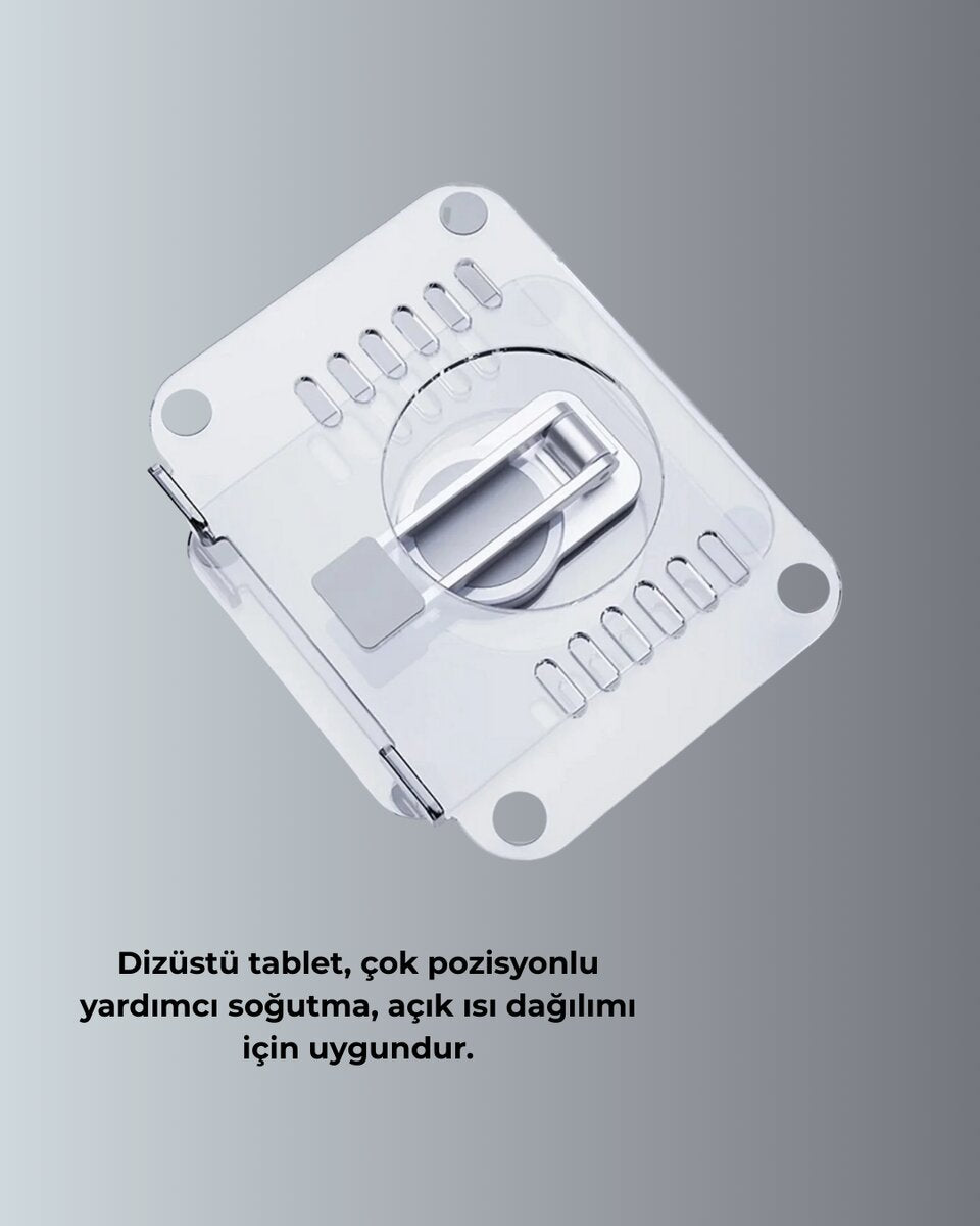 Katlanabilir Tablet Standı Ayarlanabilir Kaymaz Şeffaf Tasarım