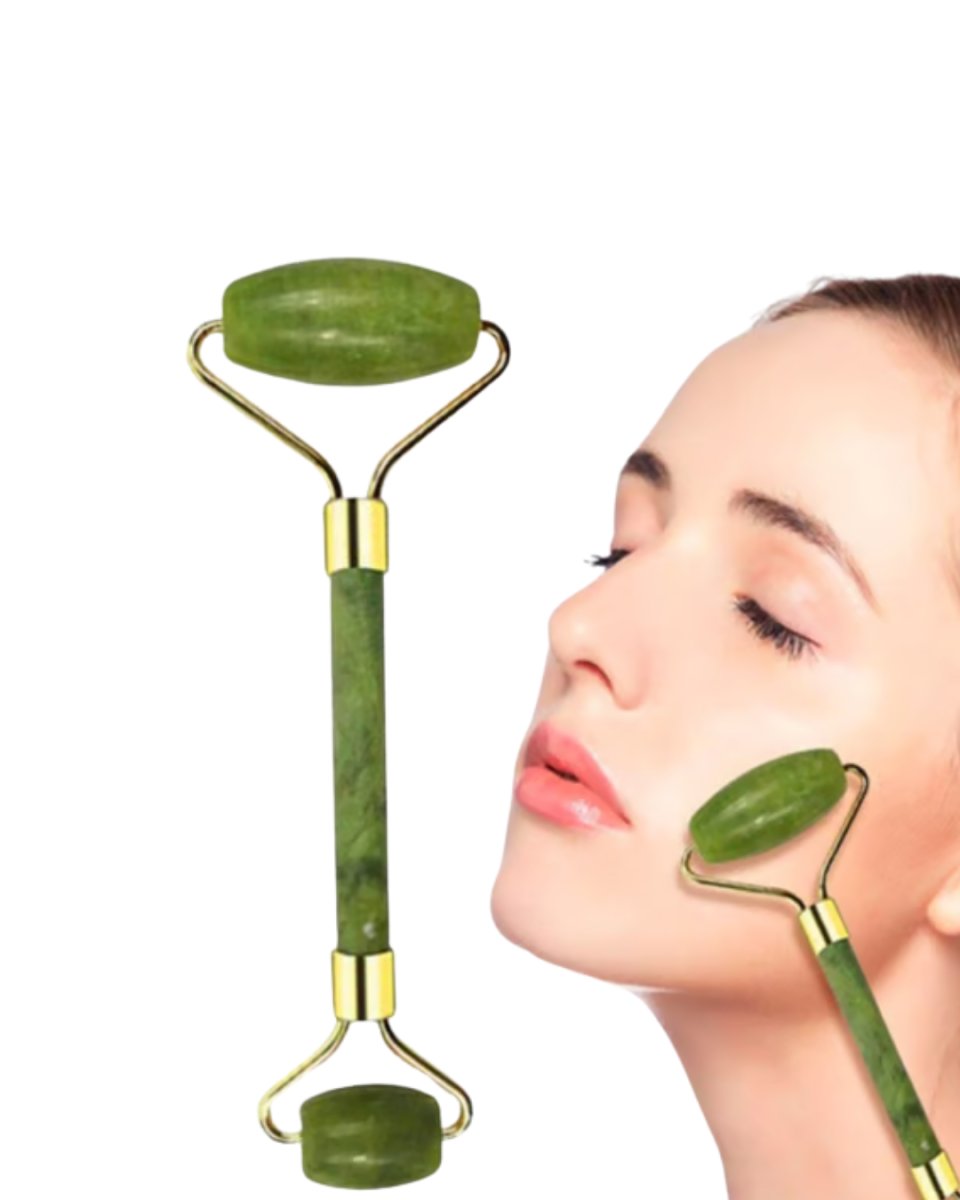 Yeşim Taşı Yüz Bakım Seti Çift Başlıklı Roller ve Gua Sha