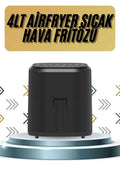 4L Airfryer Hazneli Hava Fritözü Yağsız Fritöz Taşınabilir Fırın İşlevi Gören Pratik