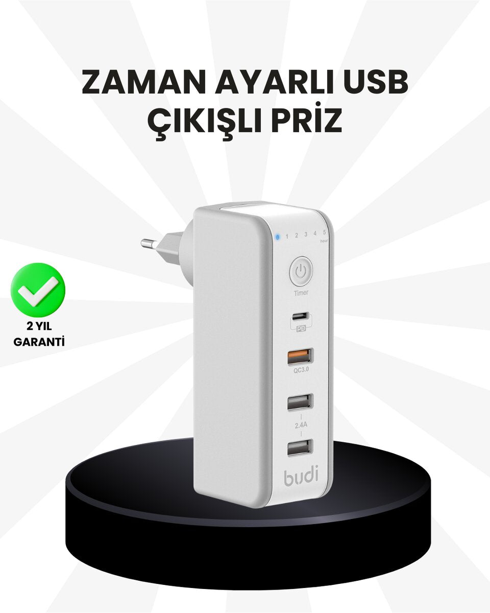 Akıllı Zaman Ayarlı Şarj Cihazı Güvenli ve Enerji Tasarruflu