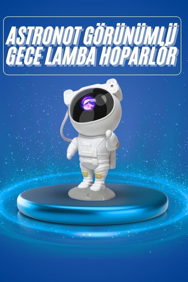 Projeksiyon Astronot Lamba Speaker Sevimli Astronot Bluetooth Hoparlör