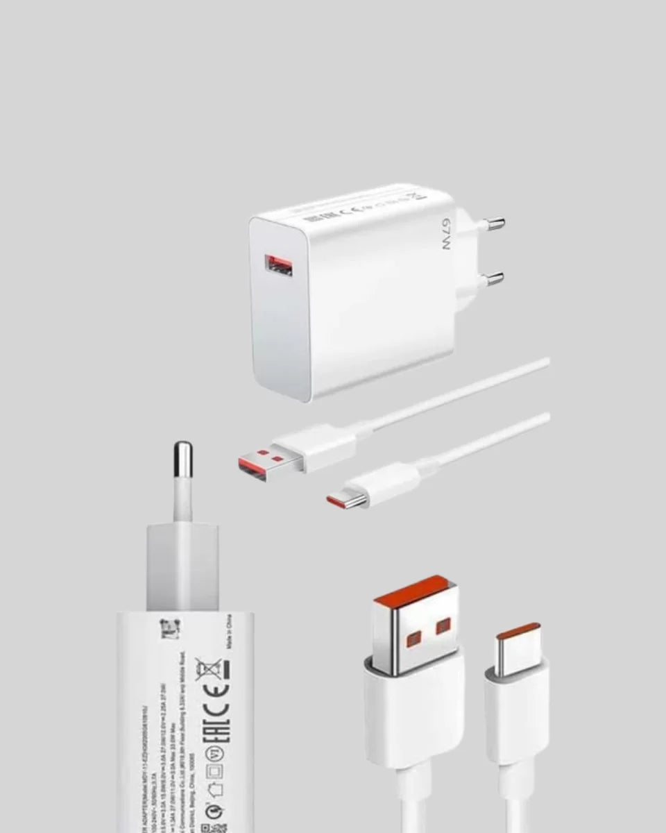 67 Watt Yüksek Güç Şarj Adaptörü Mi 10 Mi 11 Mi 12 Uyumlu