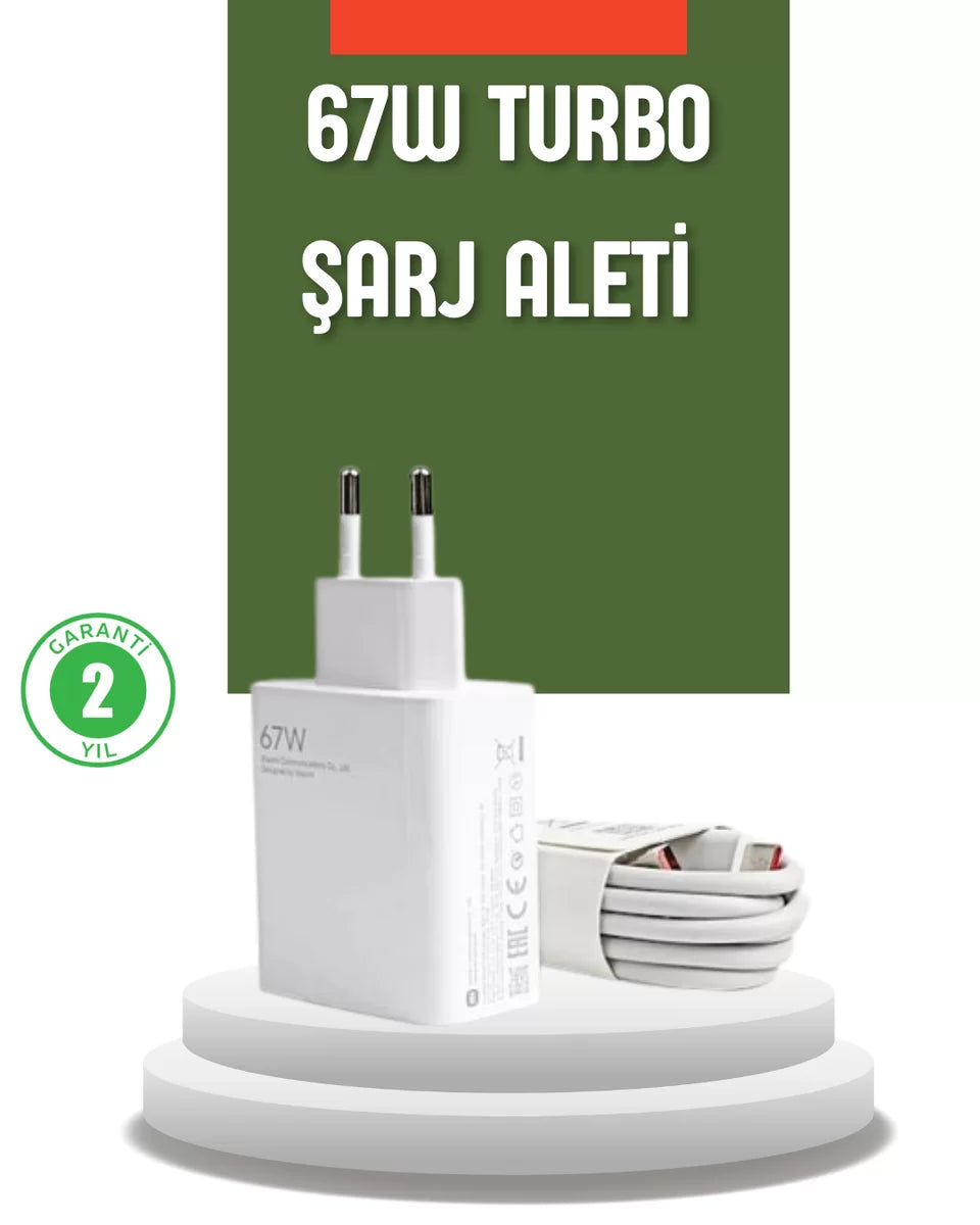 67 Watt Turbo Şarj Cihazı Redmi Note 10 11 12 Uyumlu