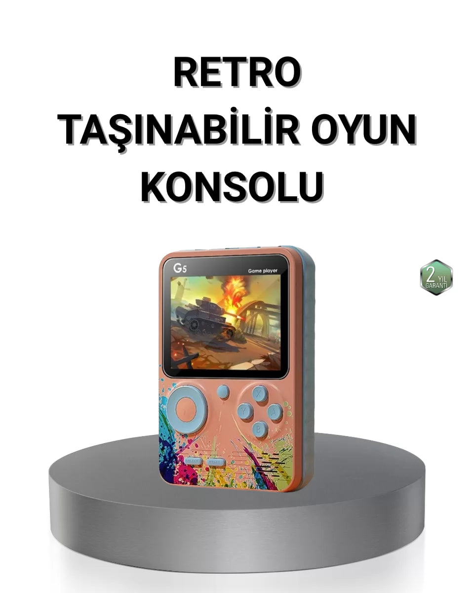 Retro Taşınabilir Oyun Konsolu 500 Klasik Oyunlu 3.0 İnç Renkli Ekran