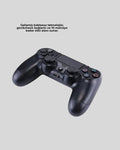 Bluetooth Kablosuz PS4 Gamepad Çift Motorlu Siyah Controller
