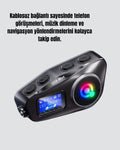 Su Geçirmez Bluetooth 5.3 Kask Kulaklığı 1000mAh Bataryalı